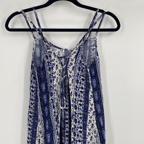 Hollister Blue and White Multi Print Boho Dress - Picture 7 of 9
